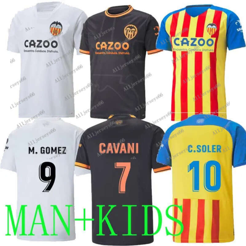 

22 23 Valencia Soccer Jerseys Cavani 7 Guedes Gameiro Camisetas De Futbol Rodrigo Gaya M.gomez Men Kids Kit Football Shirts 2022 2023, Away man 1