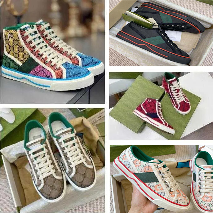 

2023 Tennis 1977 Canvas Casual Shoes Luxurys Designers Womens Shoe Green And Red Web Stripe Rubber Sole Stretch Cotton Low Top Mens Sneakers, 10