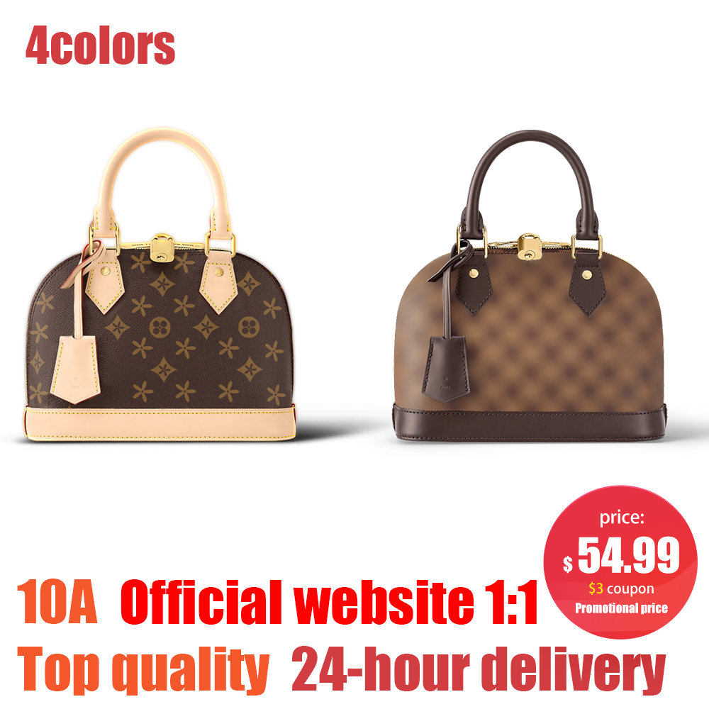 

M53152 N41221 Alma BB shoulder strap Clutch Bags travel PM MM top handle cross body luxurys Designer Womens mens Leather tote bag pochette handbag purse zipper duffle, Mon0gram small