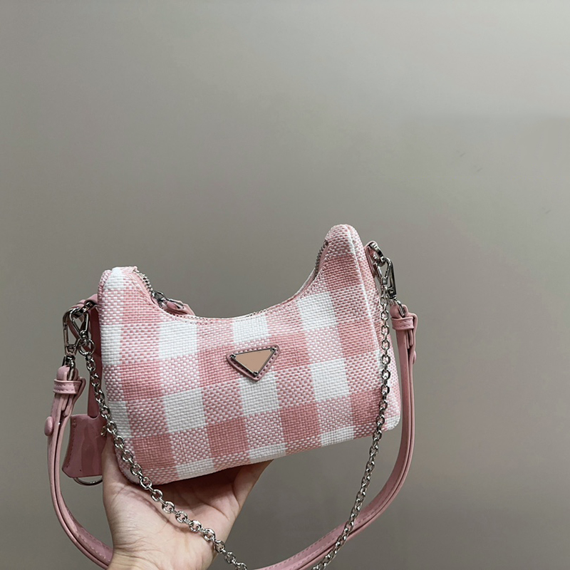 

Women Designers Half Moon Hobos Designer Letters Messenger Hobo Bags Womens Handbags Cross Body Shoulder Bag, Pink