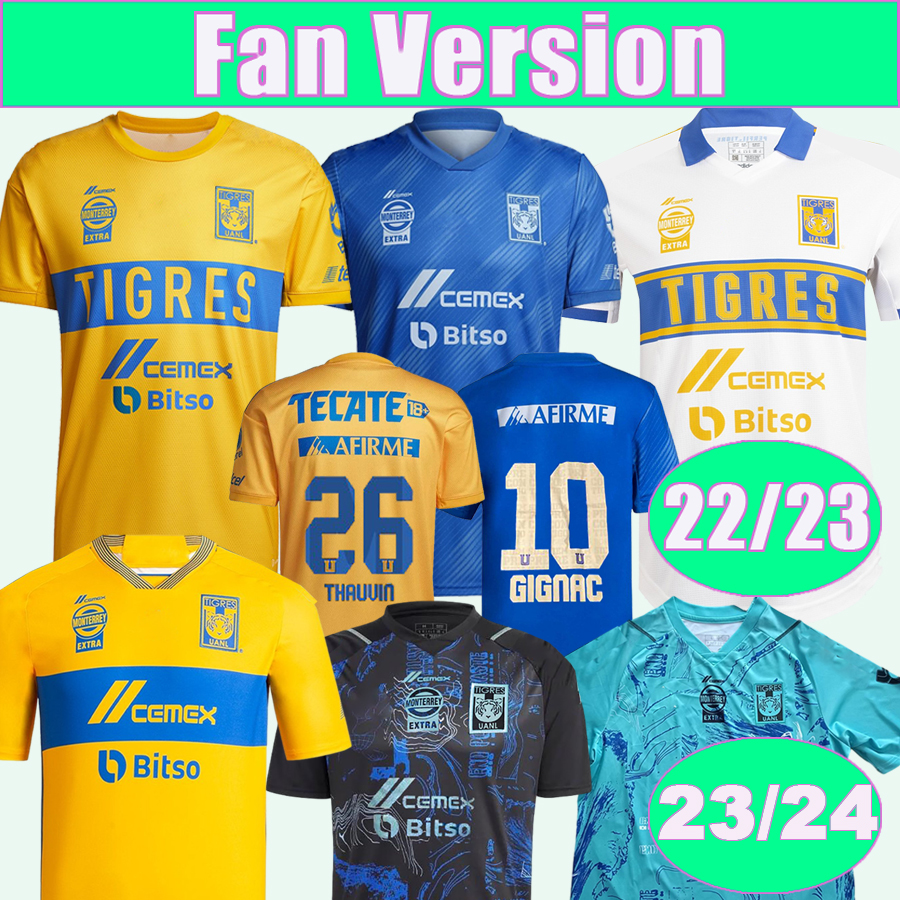 

2023 24 Tigres de la UANL Mens Soccer Jerseys Special Edition 22 23 GIGNAC LOPEZ D. REYES Special Edition PIZARRO AQUINO L. QUINONES Home Away 3rd Football Shirts, Qm8836 22 23 home no patch