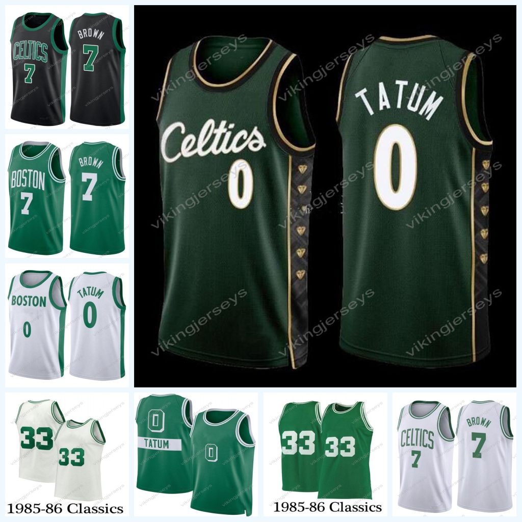 

2022 New Patch Basketball Jerseys 0 33 7 36 Bostons Celtices Jayson Tatum Larry Bird Jaylen Brown Marcus Smart 5312, As picture