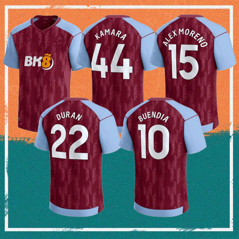 

23/24 KAMARA Home Aston villaES Soccer Jerseys 2023 Home BUENDIA McGINN DOUGLAS LUIZ MINGS soccer shirts SANSON WATKINS NAKAMBA men kids kit football uniform, Home patch