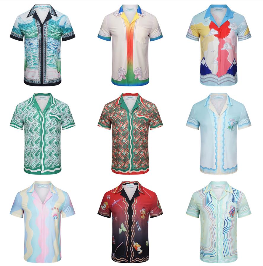 

Casablanc Mens Casual Shirts stand dollar designer shirts Masao print mens womens shirt summer leisure breathable printed clothing Top Casablancs