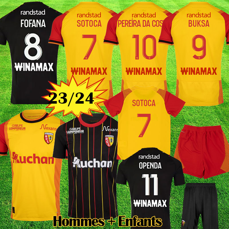 

23 24 RC Lens maillot soccer jerseys 2023 2024 Saint Barbe special OPENDA KAKUTA GANAGO SOTOCA FOFANA Football Shirts FORTES THOMASSON kids home Away BUKSA BANZA kits, League away sponsor