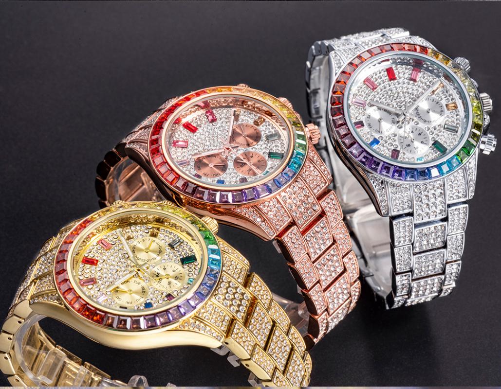 Mens Diamond Watch designer watches high quality luxury Business Quartz-Battery Stainless Steel 42mm watches