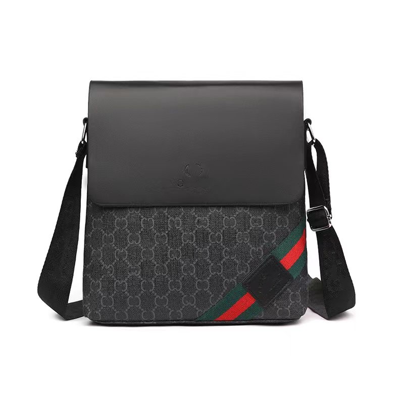 

The latest men with cover men's bag simple large shoulder bag crossbody bag firm fashion bag lowest price factory direct sales, Black