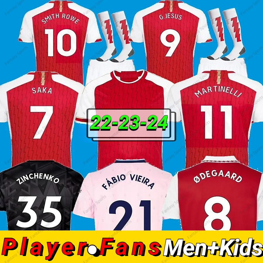 

22 23 24 soccer jerseys Jorginho SAKA JESUS SMITH ROWE PEPE Fans Player version Kiwior Trossard MARTINELLI TIERNEY 2023 2024 NKETIAH football shirt Men Kids kit sets, 23/24 home adult+ epl