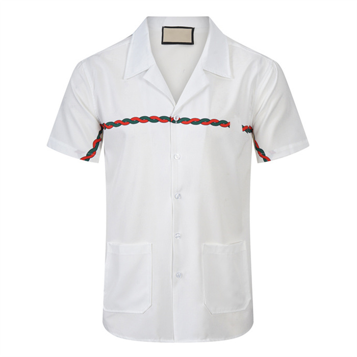 

#6Designer mens casual shirt, business fashion burbereys mens brand shirt spring summer lapel short sleeved plaid single row buttons comfortable and breathable#120