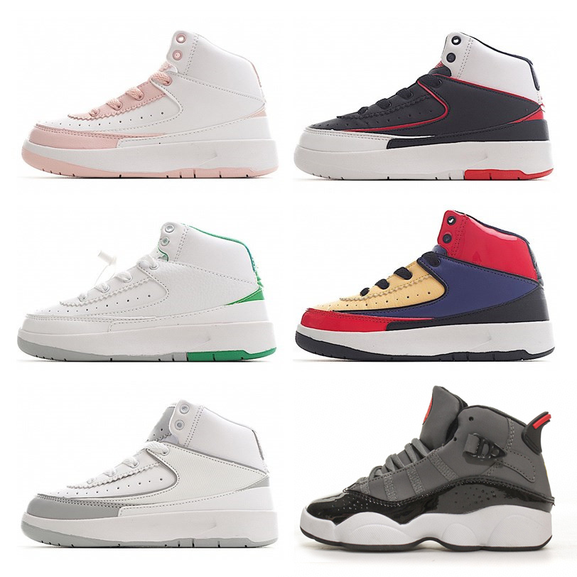 

2023 Jumpman 2s 6s Basketball Kid Shoes For Boys Girls Children Toddler Cool Grey Bred 2 6 Rings Sport Trainer Youth Kids Athletic Outdoor Sneaker Size Eur 24-35, As photo 10