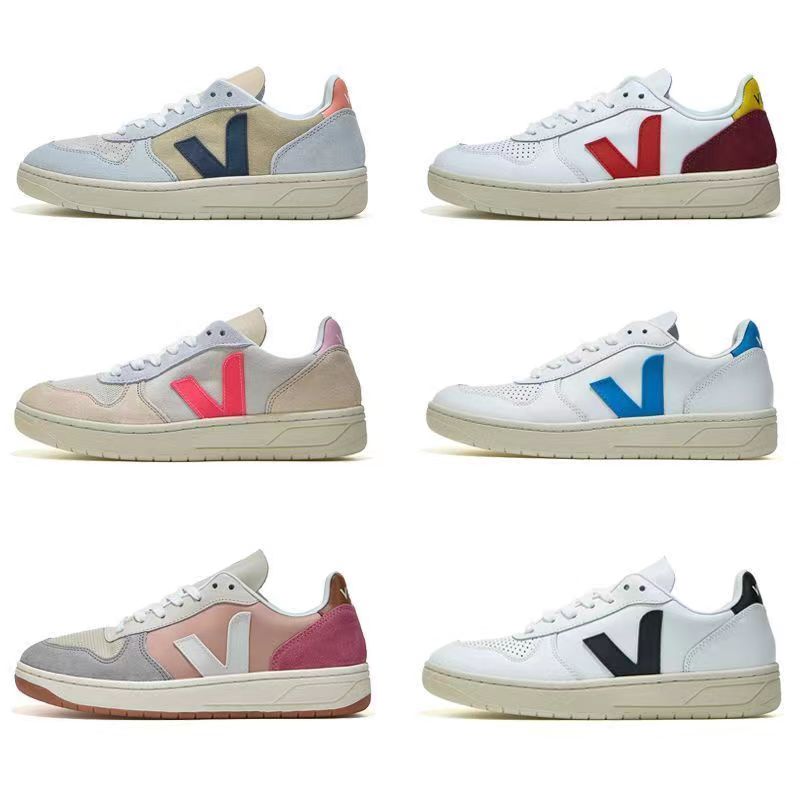 

Designer sneakers Women veja Shoes Dress Shoes women men canvas Genuine Leather Casual shoes White shoes platform Stitching Trainers Lace Up Sneakers With Box, Color#32