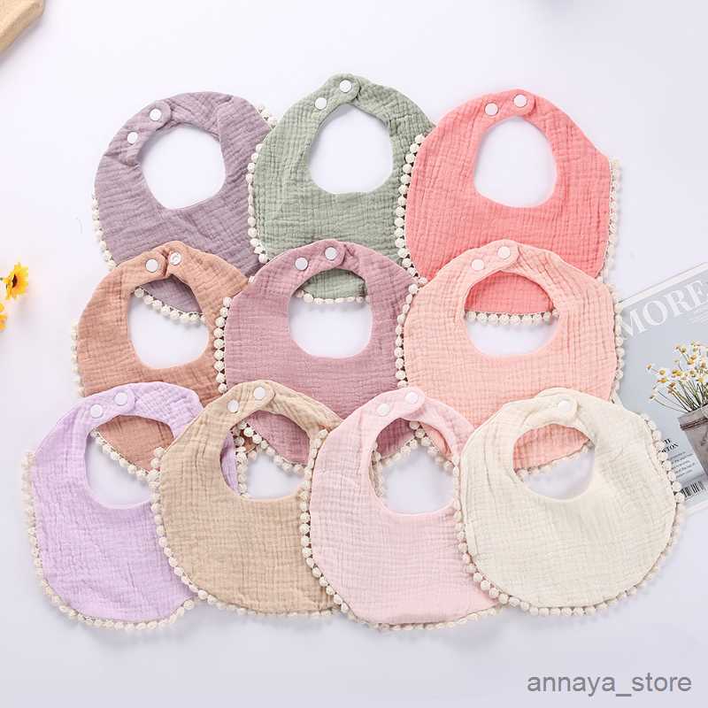 

Bibs Cloths New Children's Cotton Saliva Towel Adjustable Baby's Double Sided Bib Casual Anti Bibs R230628