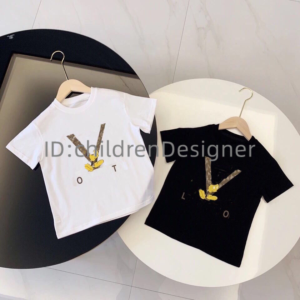 

baby shirt kid designer t shirt child tshirt toddler tee kids clothe boys girls Short Sleeve summer shirts black white letters dhgate