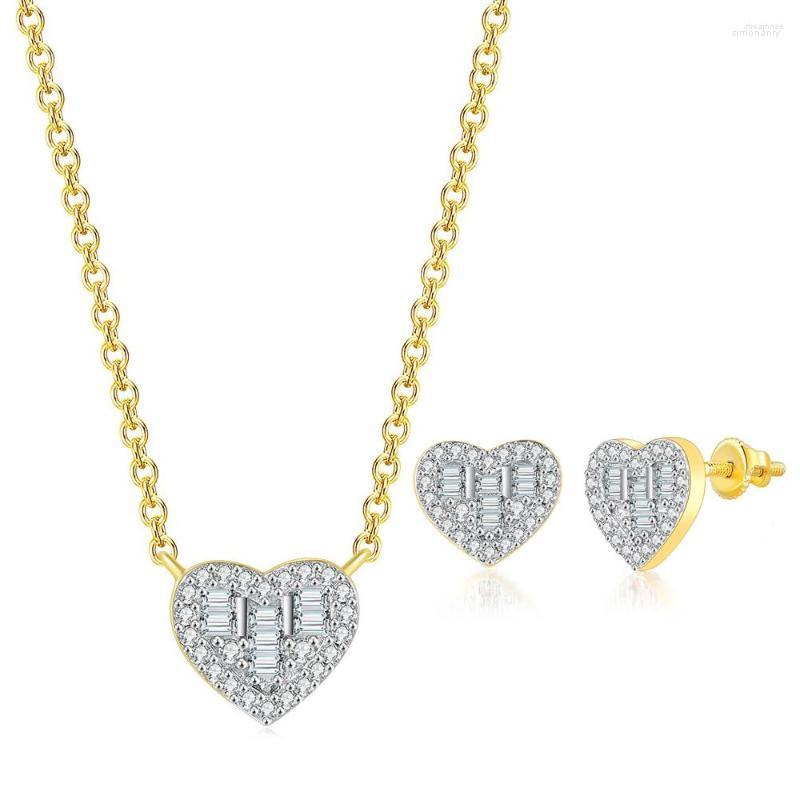 

Necklace Earrings Set Luxury Quality For Women 2023 Trend Heart Zirconia Bride Wedding Female Accessories S570, Picture shown