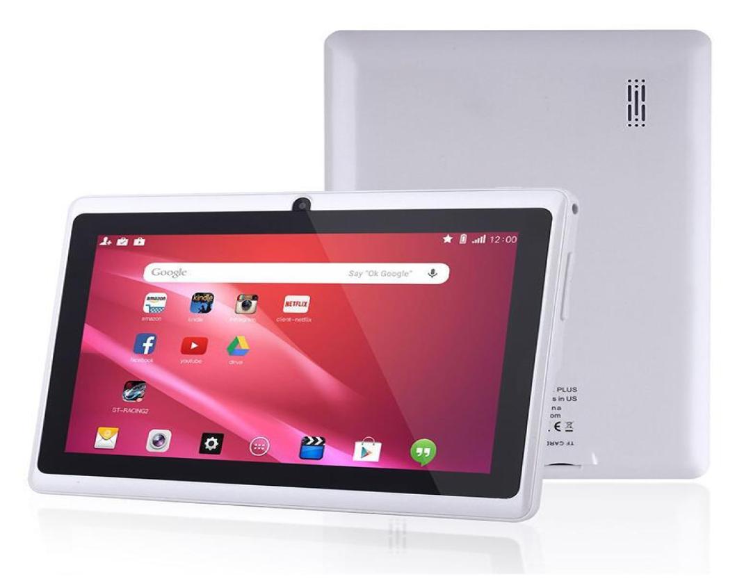 

30pcs 7 Inch Tablet PC Q88 Tablets Android WIFI Allwinner A33 Quad Core 512M 8GB 1024600 HD Dual Camera 3G 2800mah Children0395148586, Black