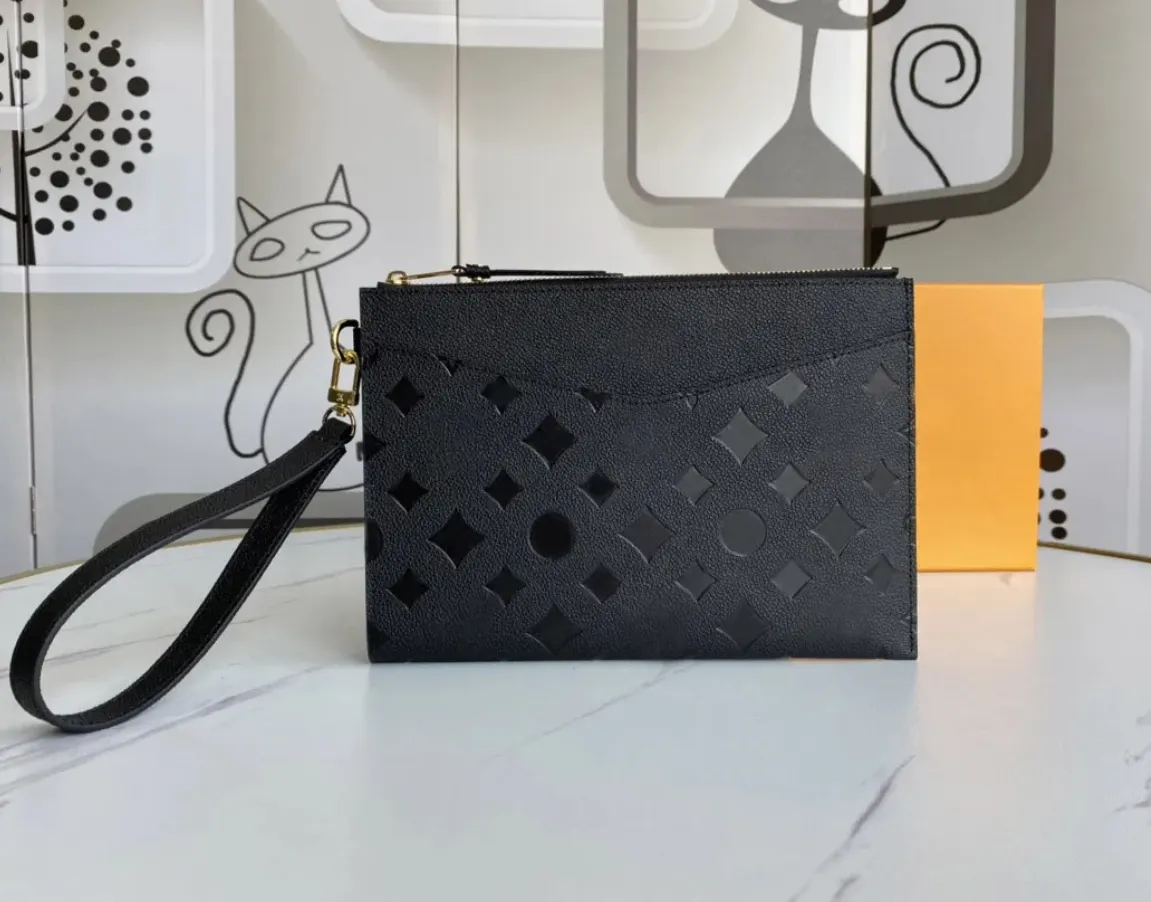 

Fashion Designer Clutch Bags Luxury Melanie Purse Mens Womens Leather Wallets Highs Quality Flower Empreinte Handbag Card Holders Original Design Bag 6 Colors, Red