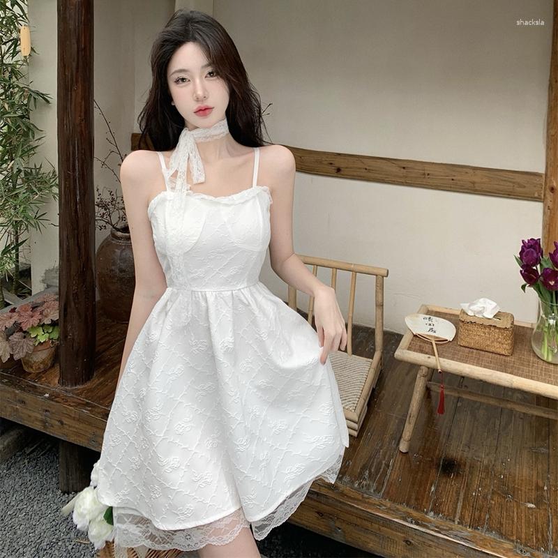

Casual Dresses 2023 Dress Beach Vacation Sexy Hanging Neck Strap Slim And Fashionable, Beige