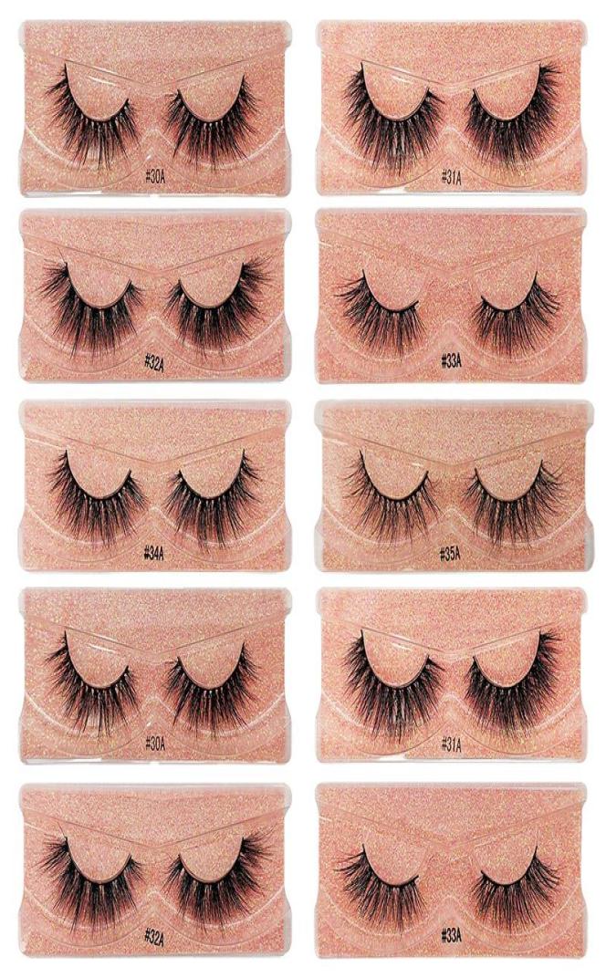 

Faux Mink Hair 1 Pair False Eyelashes Natural Long Curl Supply7436700