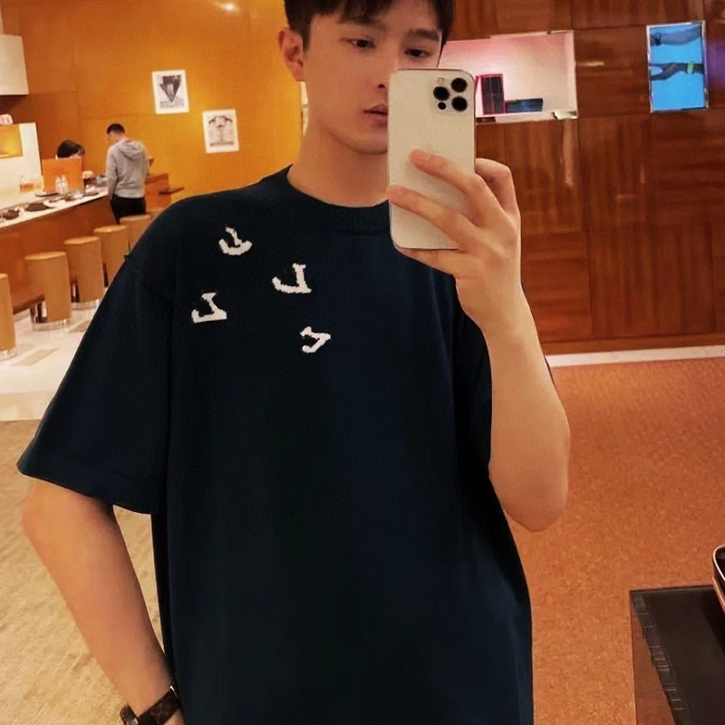 

Fashion Designer Womens Spring Summer T-shirt New Letter Printing Embroidered T-shirt Short Sleeves Luxury For Men And Women Polo CJD2306278, Black