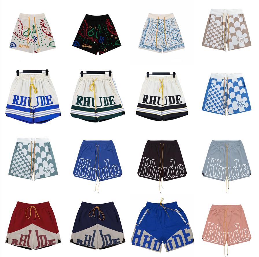 

Rhude Mens Pluz size shorts Knee length Luxurys Summer short Board Beach High Street Fashion Sweatpants Asian size, 11