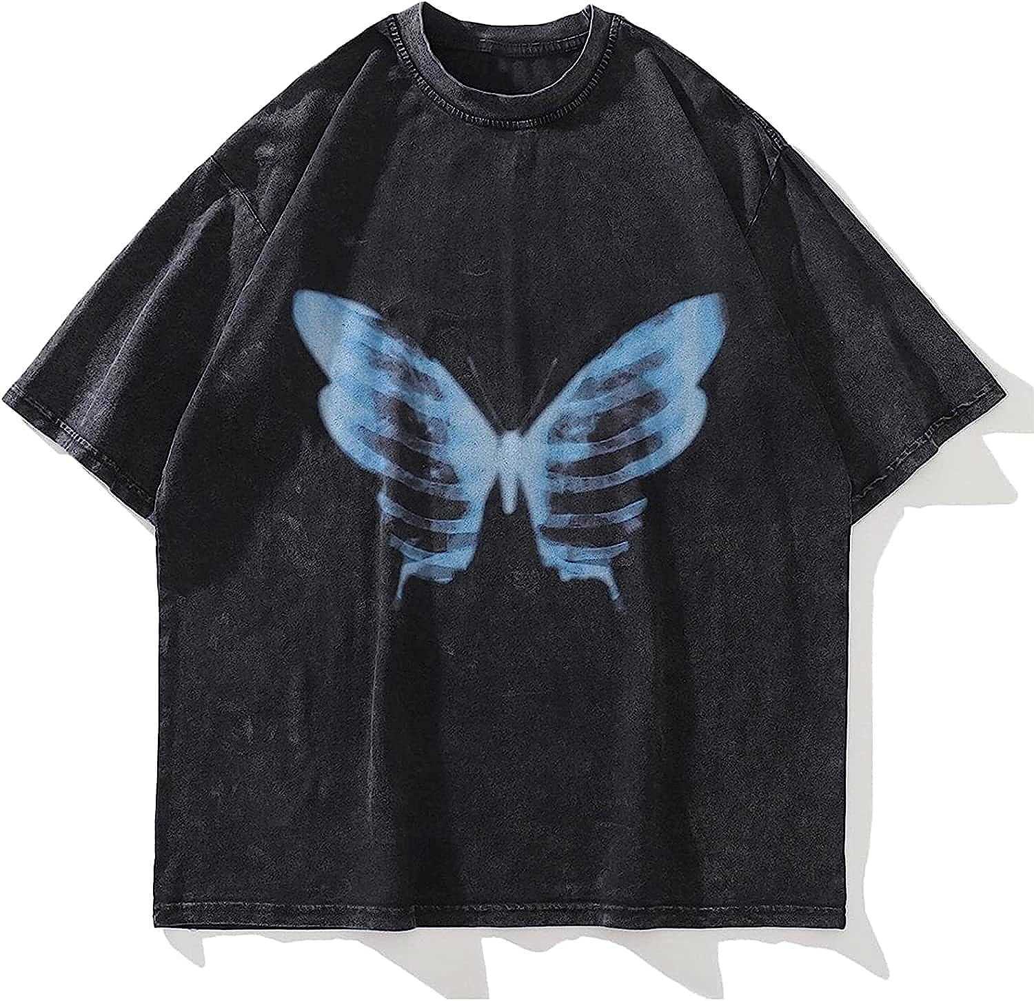 

{stussys}Aelfric Men's Eden 90s Retro Oversized Shirt Summer Unisex Fashion Print Casual T-shirt Street Apparel Harajuku Top T-shirt 1CW, #-beige 21