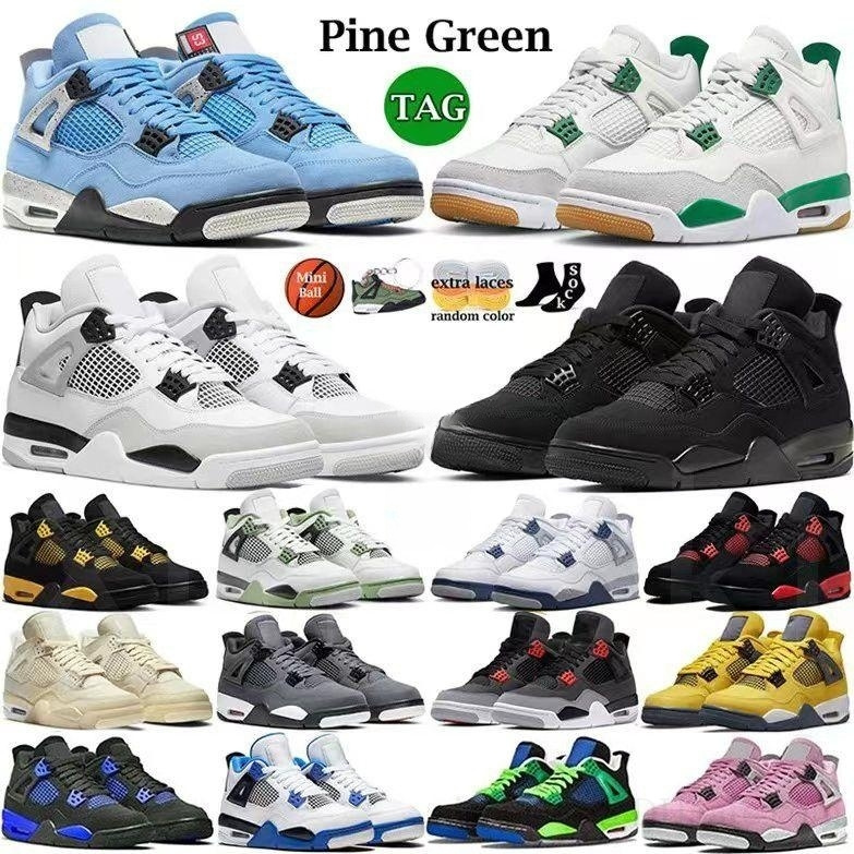 

basketball shoes sneakers designer shoes air jumpman 4s jordens j4 4 Shoes trainers shoes high quality black cat 4s retros military black pine green ~JoRdAns4 white