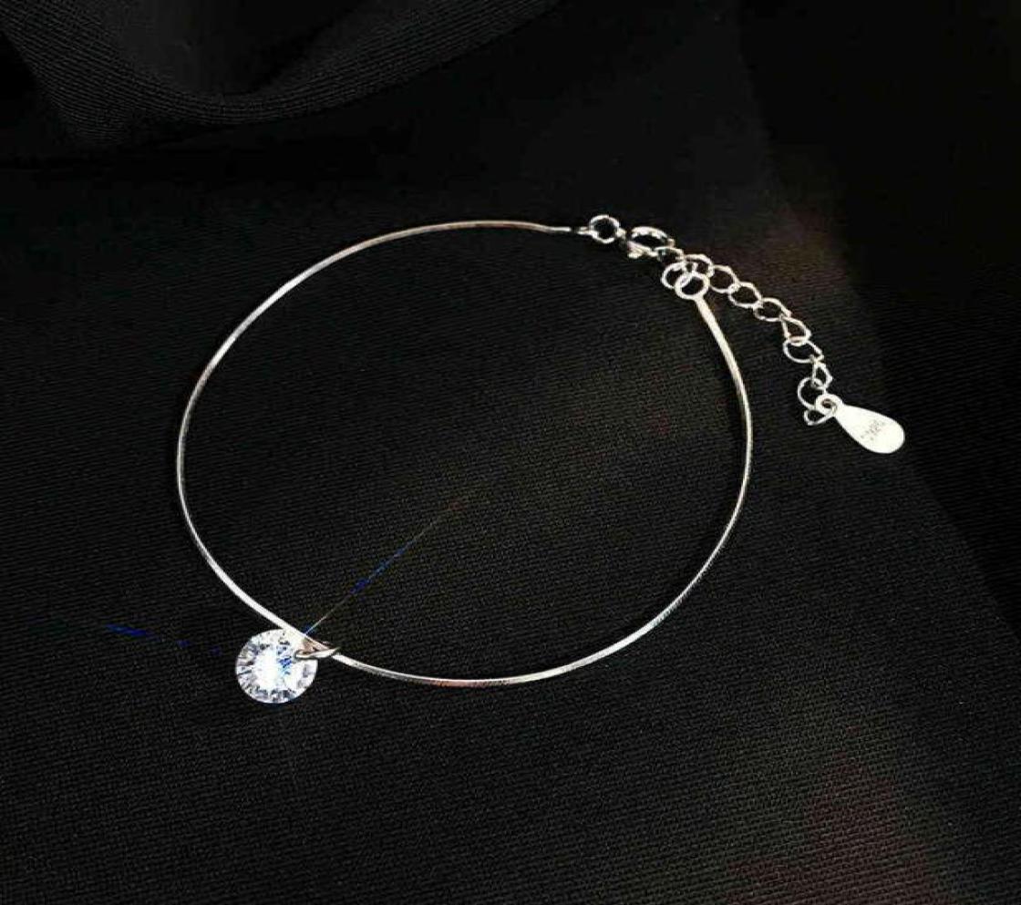

S925 Sterling Silver Aaa Zircon Bracelet & Bangle Adjustable Chain Women Fine Jewelry Accessories Gift1726346