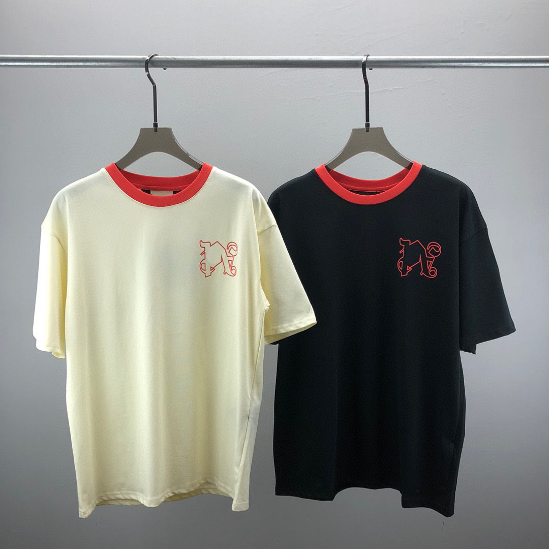 

Men's Plus Tees & Polos Round neck embroidered and printed polar style summer wear with street pure cotton 1w2rt