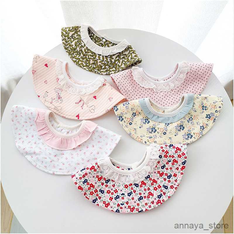 

Bibs Burp Cloths Style Baby Cotton Bibs Newborn Infant Toddlers Burp Cloths Floral Printing Boys Girls Saliva Towel Drooling Cloths Kids R230628