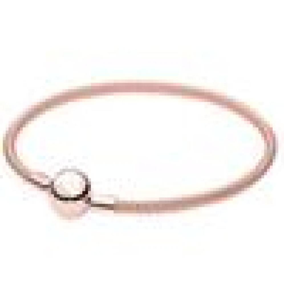 

Original 925 Sterling Silver Bangle Rose Gold Chain Basic Ball Clasp Mesh Bracelet Fit Women Bead Charm Fashion Jewelry CX2006232787720