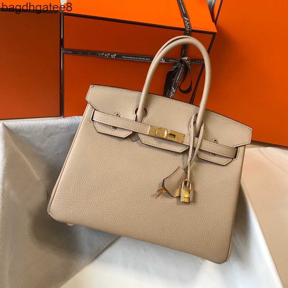 

Cowhide Designer Top Birkins Bags 2023 Bag Tote Classic Real Layer Togo Leather Genuine Lychee Grain Women's Handbag Shoulder Cross Body G6hs, Malachite green