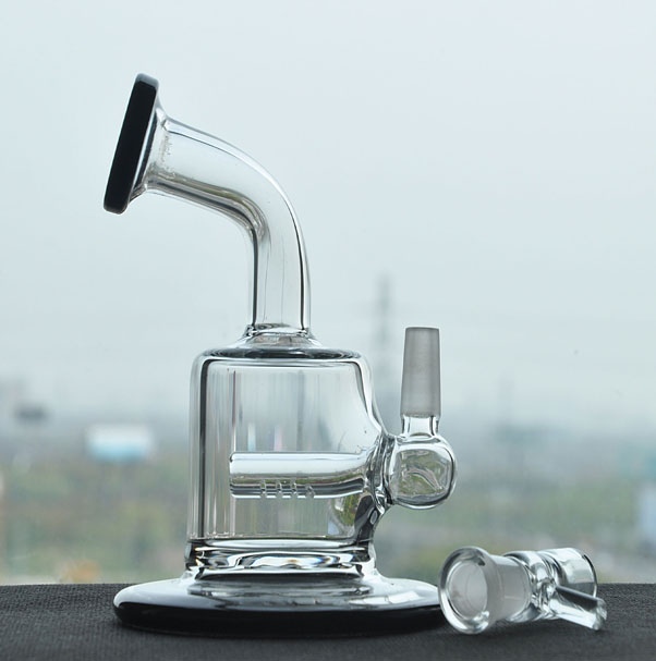 

3.2 Inchs Hookahs Thick Heady Glass Water Bongs Klein Small Recycler Dab Oil Rigs Water Pipes With Downstem Perc 10mm Joint