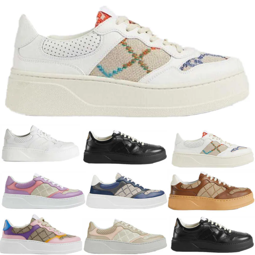 

Shoes Letters Embossed Sneakers Casual ggity Women Skates Fashion Lace-Up Men Leather Thick Soles Printed Designer Vintage Basketball Ru InR