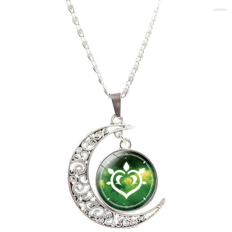 

Pendant Necklaces Fashion Genshin Impact Anemo Dendro Hydro Cryo Vision Eye Of God Necklace Colorful Anime Charm Jewelry Gifts