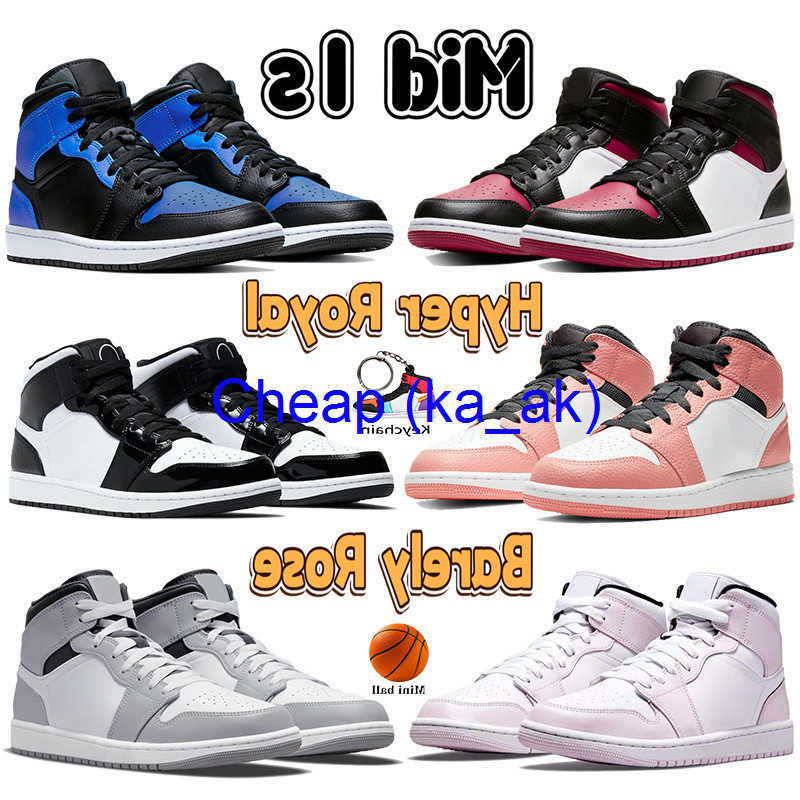 

with box Boots 1 Mid 1s mens Basketball Shoes Barely rose light smoke grey 2.0 hyper royal pink quartz carbon fiber arctic orange white black, 06 barely orange