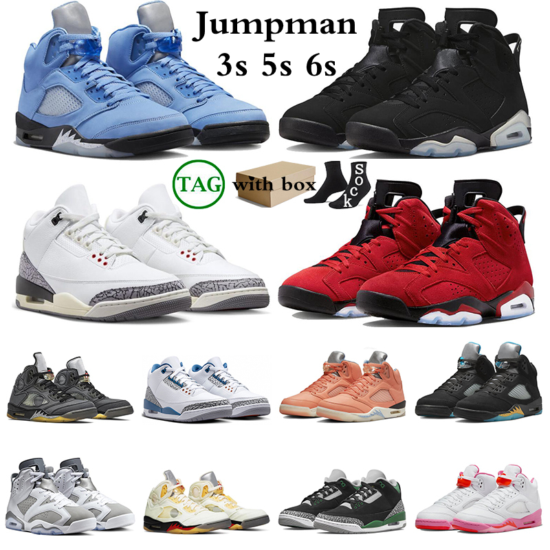 

Men Basketball Shoes 3 5 6 Jumpman Sneakers 3s White Cement Reimagined Wizards 5s UNC Crimson Bliss Aqua Metallic 6s Toro Bravo Cool Grey sports trainers, 10