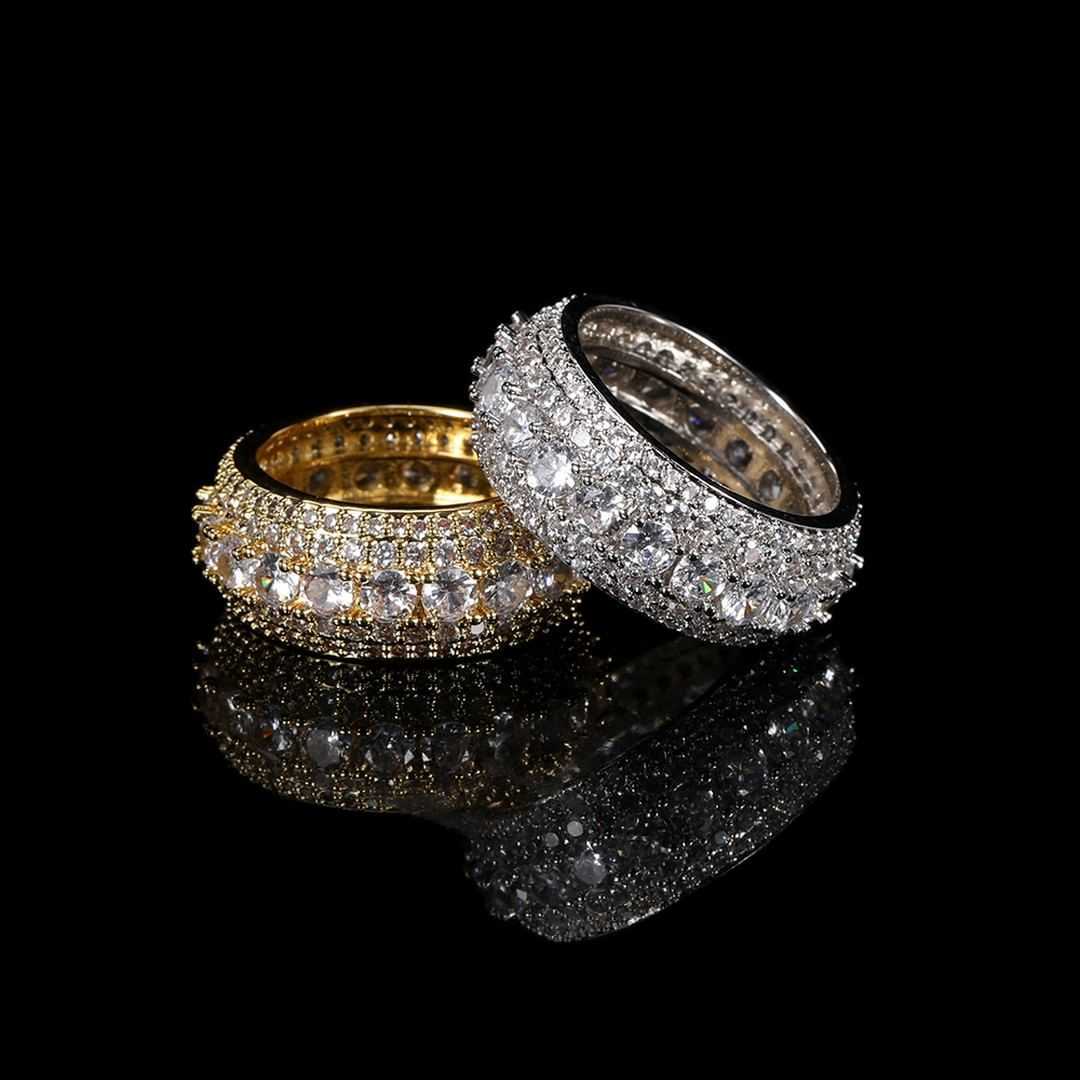 

Hip Hop Custom Men Rotatable Rings Vvs Moissanite Diamond Cuban