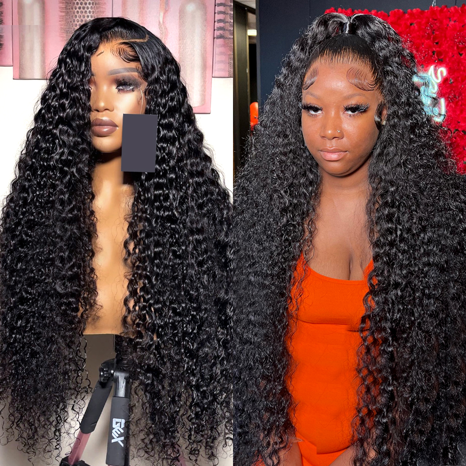 

Deep Wave 13x4 Lace Front Human Hair Wigs Hd Lace Frontal Wig Transparent Full Lace Wig Human Hair For Black Women, Natural color
