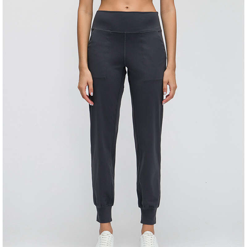 

Lulu Women High Waist Stretch Yoga Pants Relaxed High-rise Jogger Elastic Waist Fiess Jogging Pants Designed for on the Move, Yellow