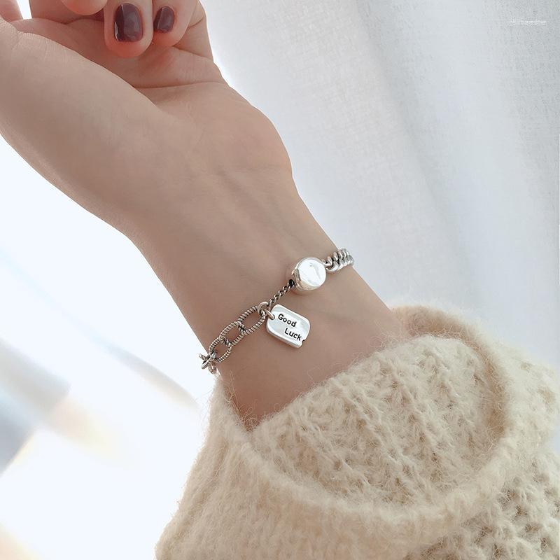 

Link Bracelets WEIYUE S925 Sterling Silver Ladies Retro Beanie Girl Bracelet Student European And American Fashion Hand Jewelry