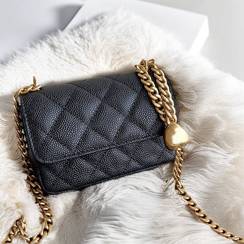 

Calfskin Mini Wallet On Chain Bags 10A WOC Crossbody Bag Designer Lipstick Pouch With Box C091, White