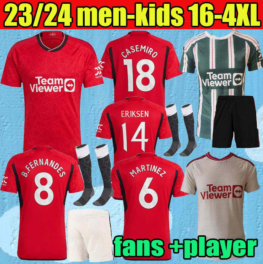 

23 24 SANCHO soccer jerseys final BRUNO FERNANDES RASHFORD MANS UTDs football shirt 2023 men kids kit Weghorst ERIKSEN CASEMIRO MANCHESTERS Martial fans player