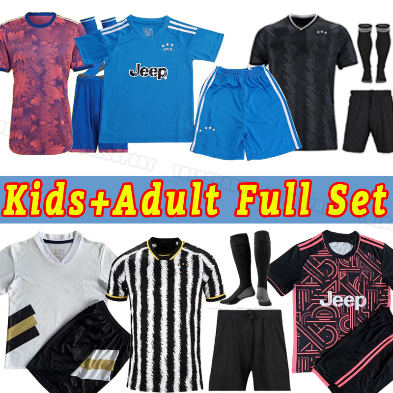 

23 24 VLAHOVIC CHIESA MILIK soccer jerseys 2023 2023 POGBA men BONUCCI football shirts kit MCKENNIE DI MARIA uniform JuVeNtus men kids child full set goalkeeper icon