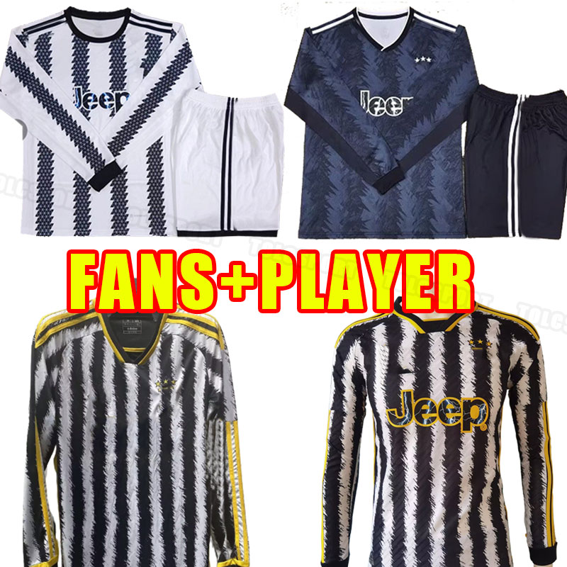 

Long sleeve soccer jerseys 23 24 VLAHOVIC CHIESA MILIK 2023 2024 POGBA men BONUCCI football shirts kit MCKENNIE DI MARIA uniform Ju VeNtus ull kits FANS PLAYER VERSION, Home