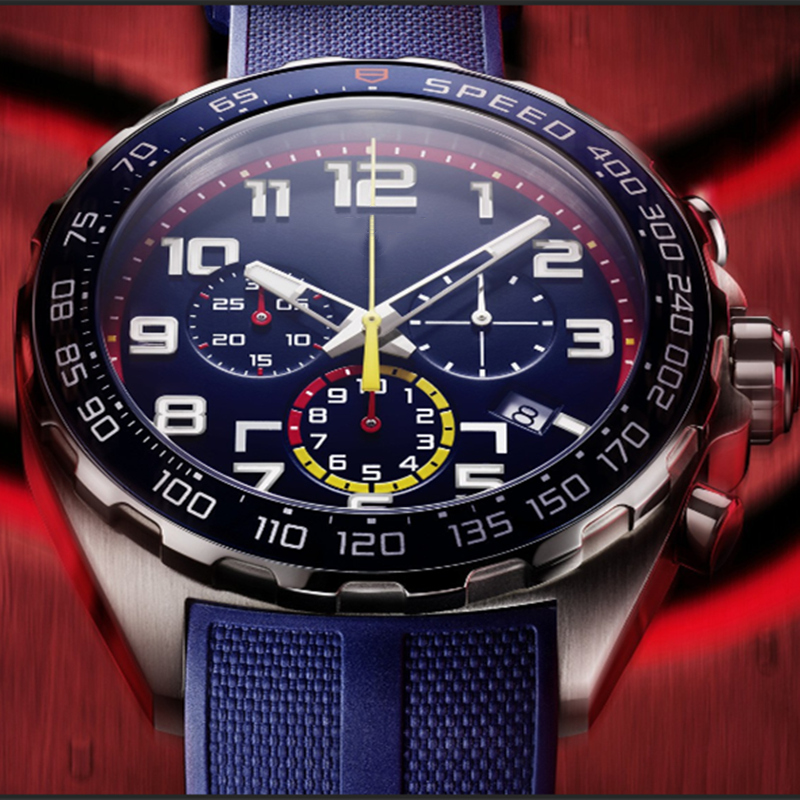 

Luxury Sports Watches Designer Brand Watch chronograph 3 dial 45mm Quartz WristWatches Men Fashion Silicone Strap Multi Color Military Analog Clock Montre De Luxe