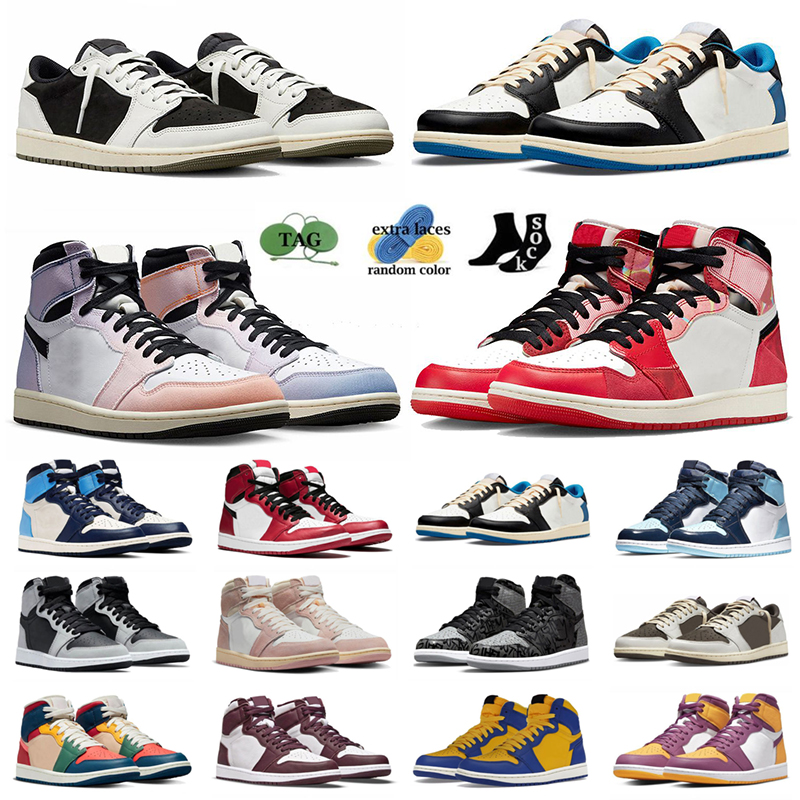 

Mens 1 OG 1s basketball shoes Lost and found men Sneakers skyline university blue space jam patent bred Gorge Green dark mocha Starfish women Trainers size 36-47, #13