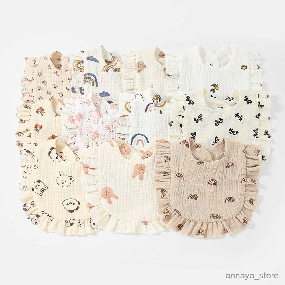 

Bibs Burp Cloths Bib Bibs Baby Cotton Adjustable Feeding Saliva Towel Muslin Drooling Feeding Burp Cloth Soft Breathable Triangle Towel R230628