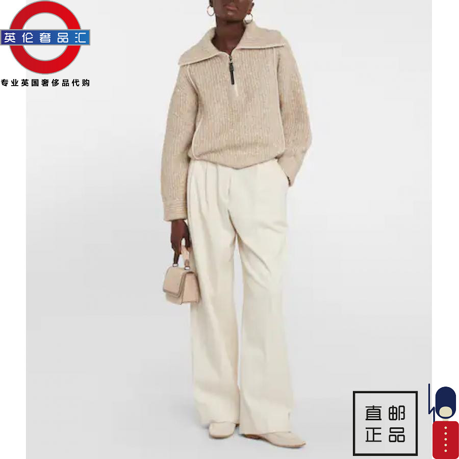 

Womens Sweaters BRUNELLO CUCINELLI Autumn Rib Knitted Wool Cashmere Sweaters, Beige
