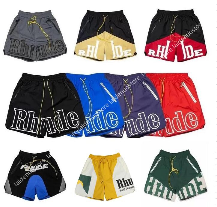 

Rhude Mens Shorts Athletic Casual Mesh Short Men Womens High Quality Classic Beach Fashion Luxury Designer Casual Street Hip Hop Couples Designer Shorts, Cus12