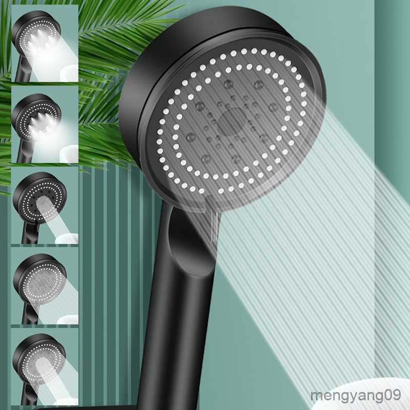 Bathroom Shower Heads Shower Head Modes Adjustable Black/Silver/Grey Bath Shower Head High Pressure Water Saving Showerhead Bathroom Accessories-image-879946264